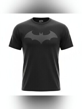 Batman Men's Black Graphic Tee- Size Large, New